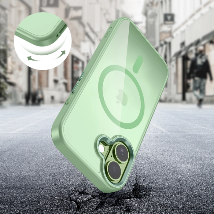 Tech-Protect - Tech-Protect iPhone 17 Mobilskal Magsafe Magmat - Sage/Clear