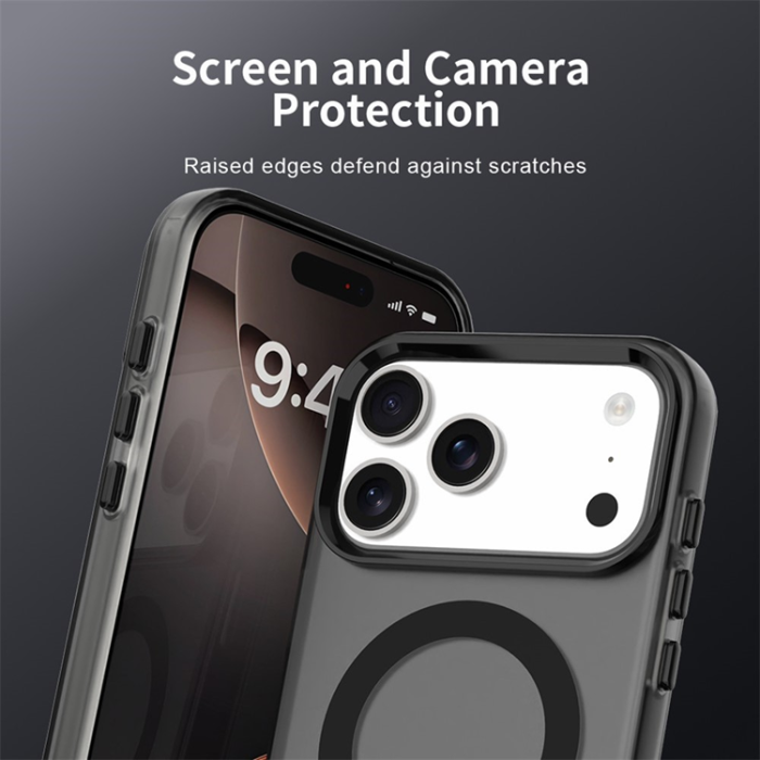 A-One Brand - iPhone 17 Pro Mobilskal MagSafe Anti Drop Hybrid - Svart