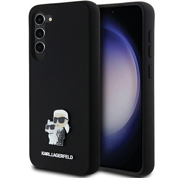 Karl Lagerfeld Mobilskal till Galaxy S24+ MagSafe Silikon Metal Pin - Svart