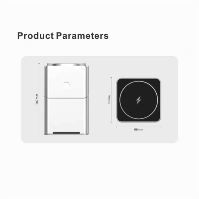 A-One Brand - W10 3-i-1 Magnetisk Trådlös Laddare 15W För iPhone Och Samsung - Orange