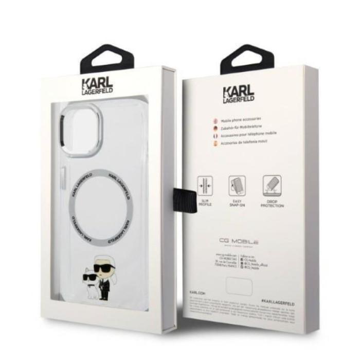 KARL LAGERFELD - Karl Lagerfeld iPhone 14 Plus Skal Magsafe Iconic Karl & Choupette