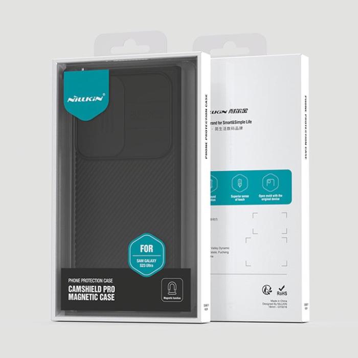 Nillkin - Nillkin Galaxy S23 Ultra Mobilskal Magsafe CamShield Pro - Svart