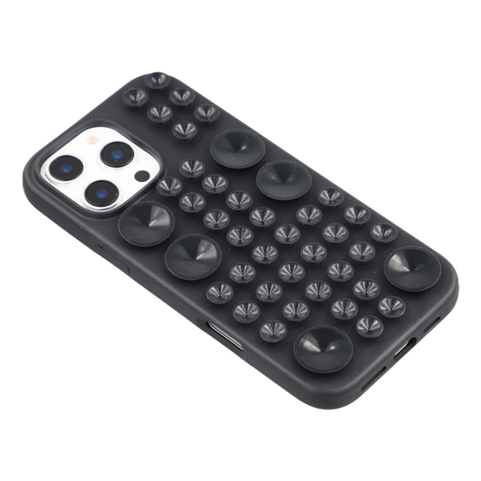 A-One Brand - iPhone 16 Pro Max Mobilskal Sugkopp Silikon med Tygfoder