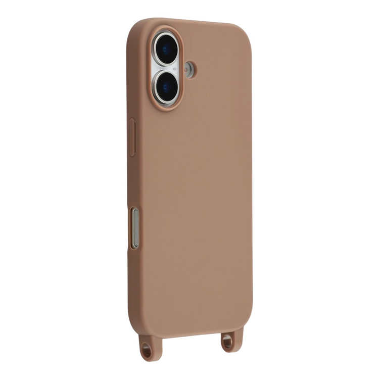 iPhone 17 Mobilskal TPU med Hål för Rem - Brun | 2353 | AlltMobil