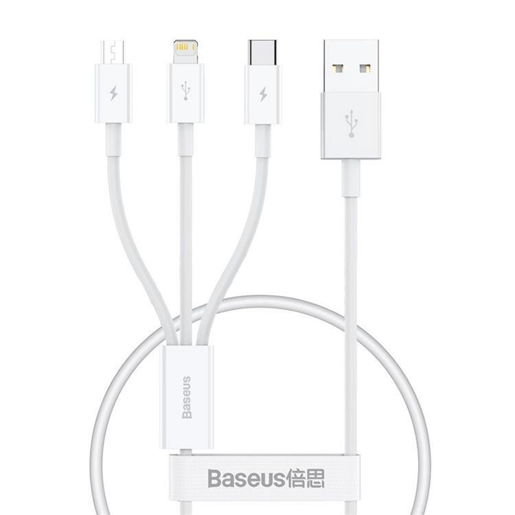 Baseus 3in1 USB-A till USB-C Lightning microUSB kabel 0.5m | 3541 | AlltMobil