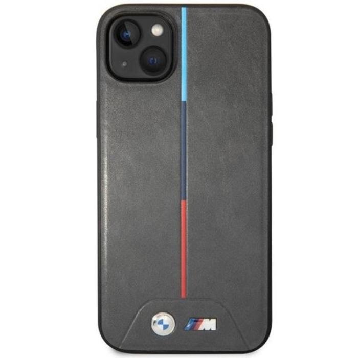 BMW - BMW iPhone 14 Plus Mobilskal Quilted Tricolor - Grå
