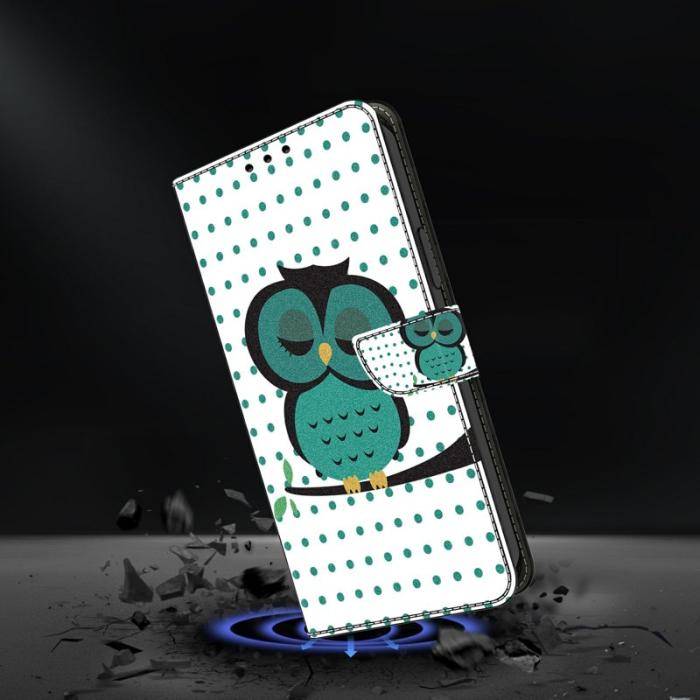 OEM - Samsung Galaxy A37 Plånboksfodral Konstläder - Sleeping Owl