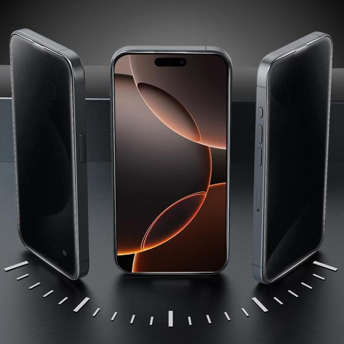 Boom of Sweden - LIVSTIDSGARANTI - BOOM iPhone 16 Pro Privacy Härdat Glas Skärmskydd 2st