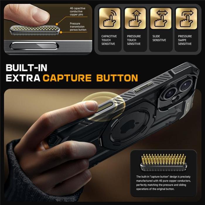 SupCase - Supcase iPhone 16 Mobilskal Magsafe UB Grip - Svart