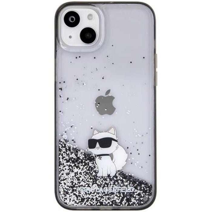 KARL LAGERFELD - KARL LAGERFELD iPhone 15 Mobilskal Liquid Glitter Choupette