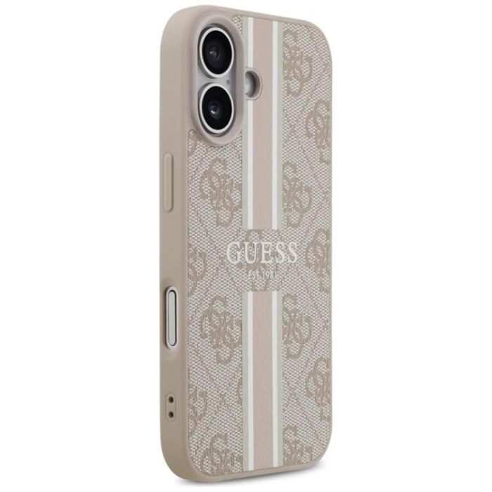 Guess - Guess iPhone 17 Mobilskal MagSafe 4G Printed Stripes - Rosa