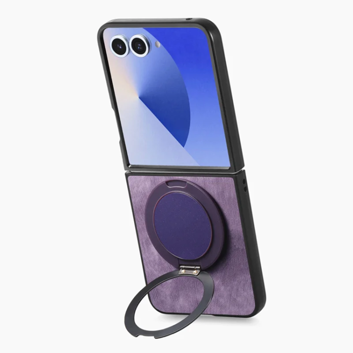 A-One Brand - Galaxy Z Flip 7 Mobilskal Magsafe Roterande Kickstand - Lila