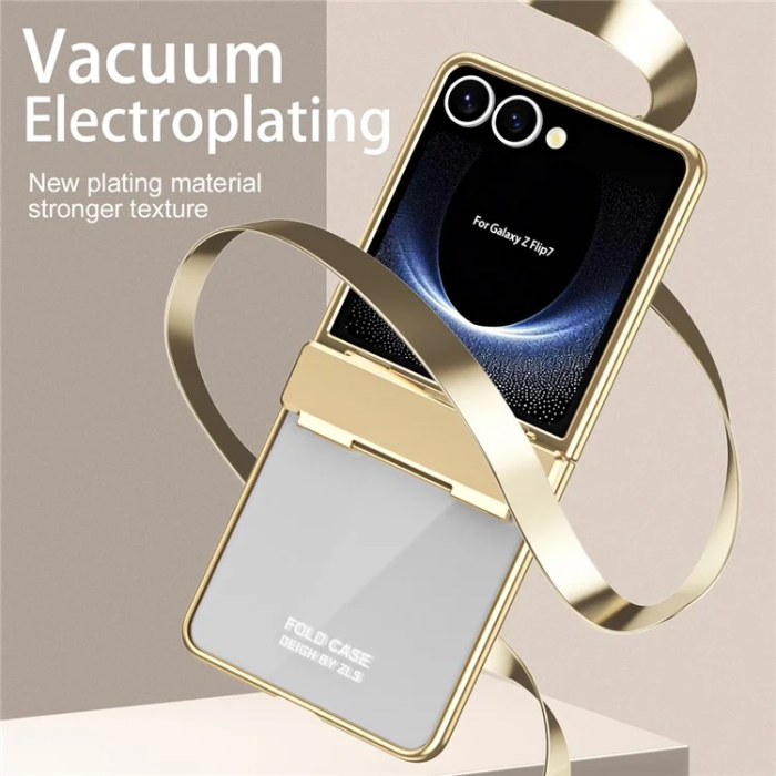 A-One Brand - Galaxy Z Flip 7 Mobilskal Electroplating PC Folding - Guld