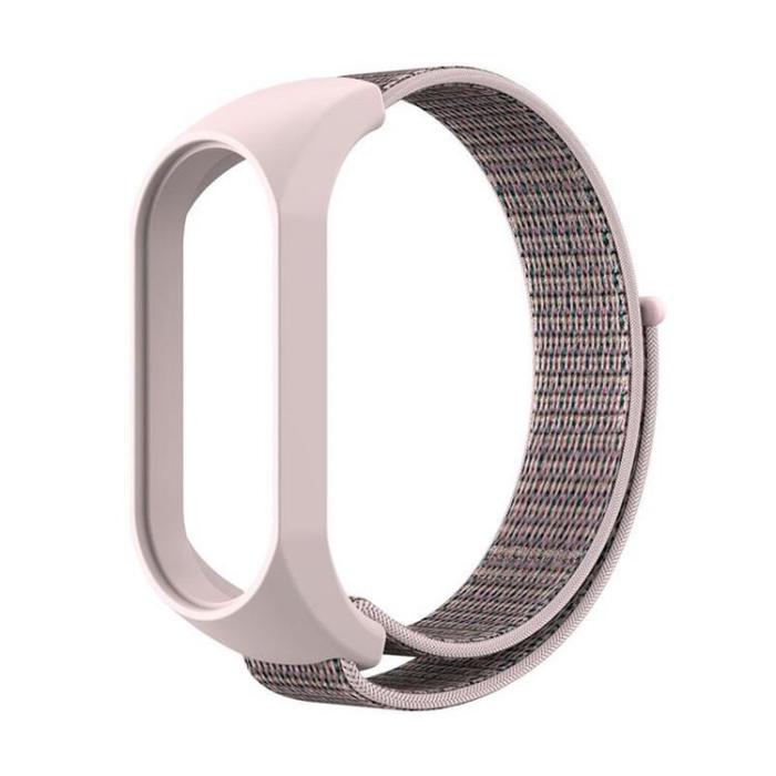 OEM - Xiaomi Mi Smart Band 5/6/7 Armband Nylon 07 - Rosa