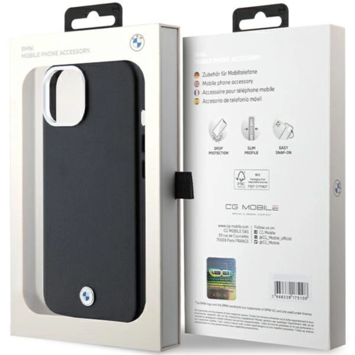BMW - BMW iPhone 15/14 Plus Mobilskal Magsafe Signature Wrapped Metal