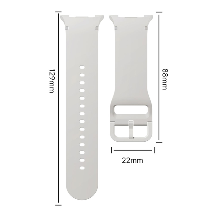 KALEBOL - Kalebol Galaxy Watch 8 (40/44/46mm) Armband Silikon - Mörkgrå