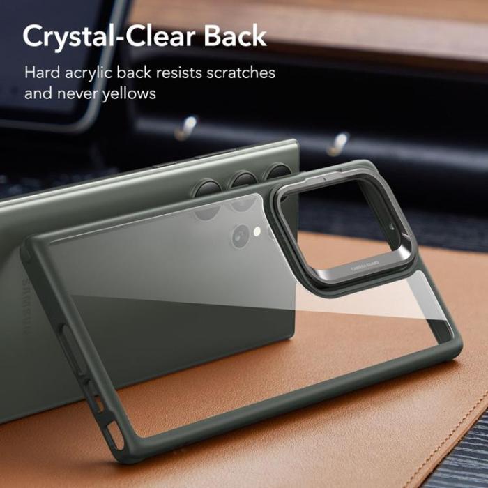 ESR - ESR Galaxy S23 Ultra Mobilskal Classic Kickstand - Grön/Clear