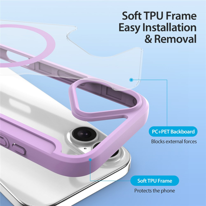 Dux Ducis - Dux Ducis iPhone 17 Plånboksfodral MagSafe Skin X Pro - Lila Rosa