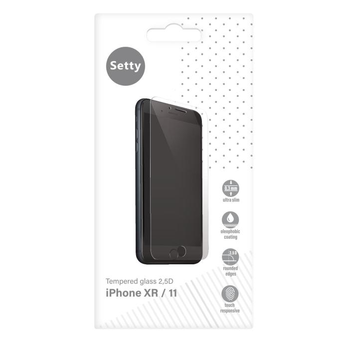 OEM - Setty Skyddsglas 2,5D för iPhone XR/11 - Härdat Skärmskydd