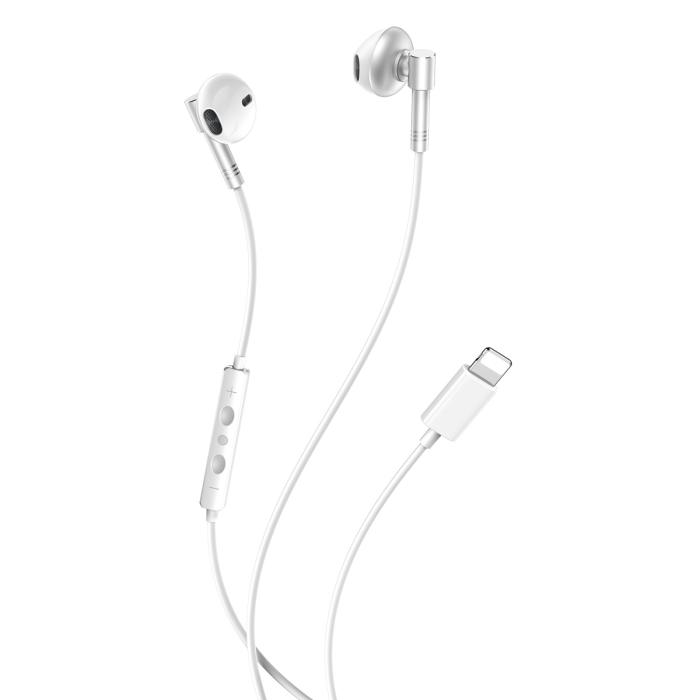 OEM - XO EP61 Trådade Hörlurar Lightning Bluetooth Silver