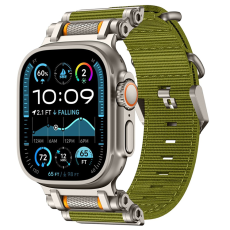 A-One Brand - Apple Watch 42/44/45/46/49mm Armband Nylon - Grön
