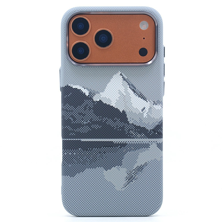iPhone 17 Pro Max Mobilskal MagSafe Carbon Fiber - Snö Berg | 2353 | AlltMobil