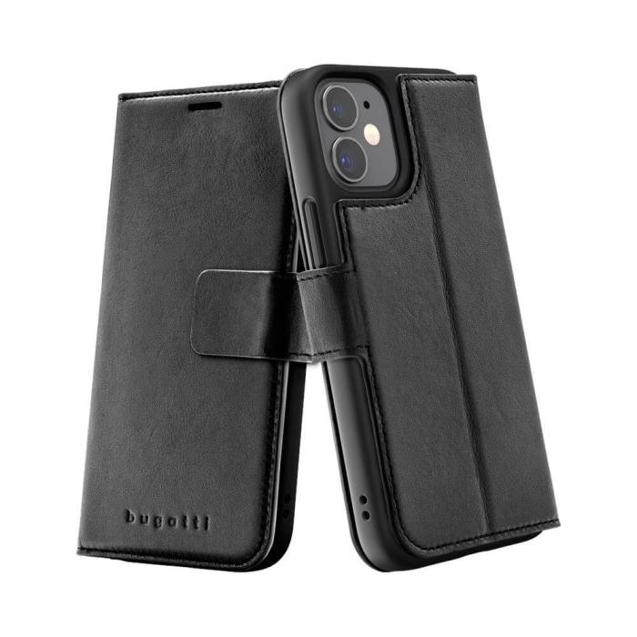 UTGATT5 - Bugatti Zurich Plånboksfodral till iPhone 12 mini Svart