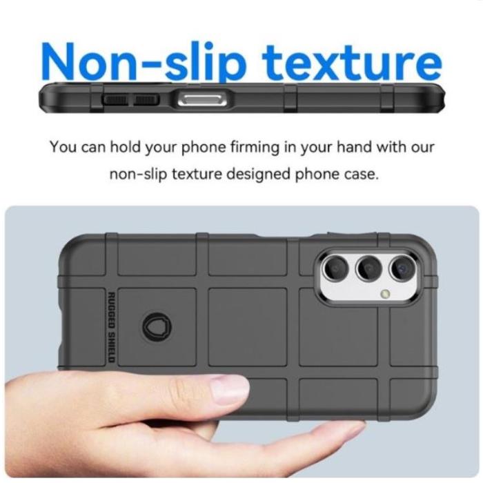 OEM - Galaxy A24 4G Mobilskal Rugged Square Grid - Svart