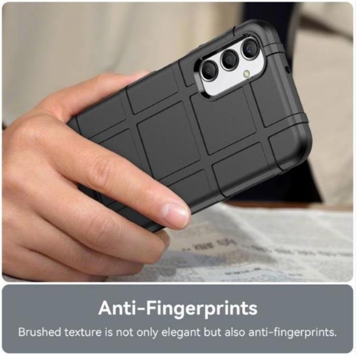OEM - Galaxy A24 4G Mobilskal Rugged Square Grid - Svart