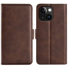 Taltech - iPhone 15 Plus Plånboksfodral Omvirat - Brun