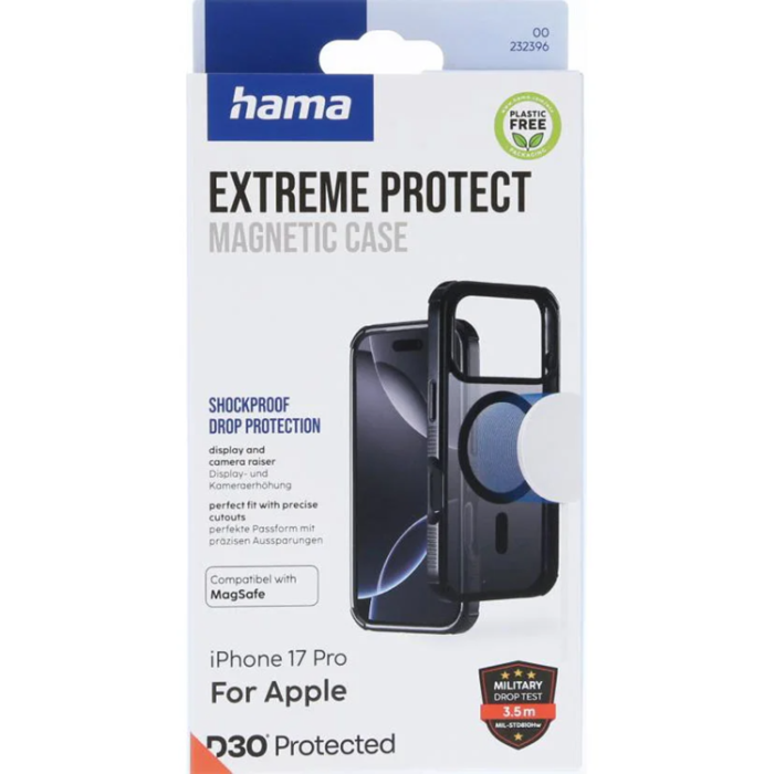 Hama - HAMA iPhone 17 Pro Mobilskal MagSafe Extreme Protect - Svart