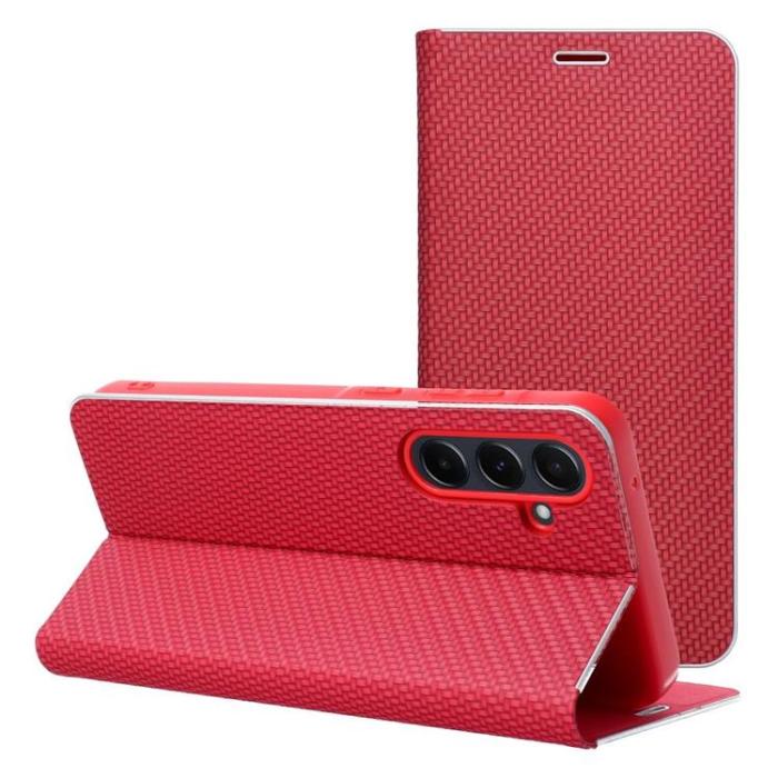 OEM - Xiaomi Redmi Note 13 Pro 4G Plånboksfodral Luna Carbon - Röd