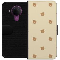 iSecrets - Pl&aring;nboksfodral till Nokia 5.4 med Bj&ouml;rnm&ouml;nster