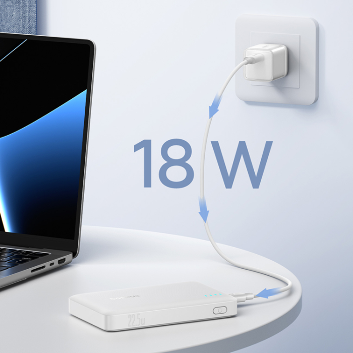 BASEUS - Baseus Powerbank 10000 mAh 22.5W USB-C USB-A - Vit