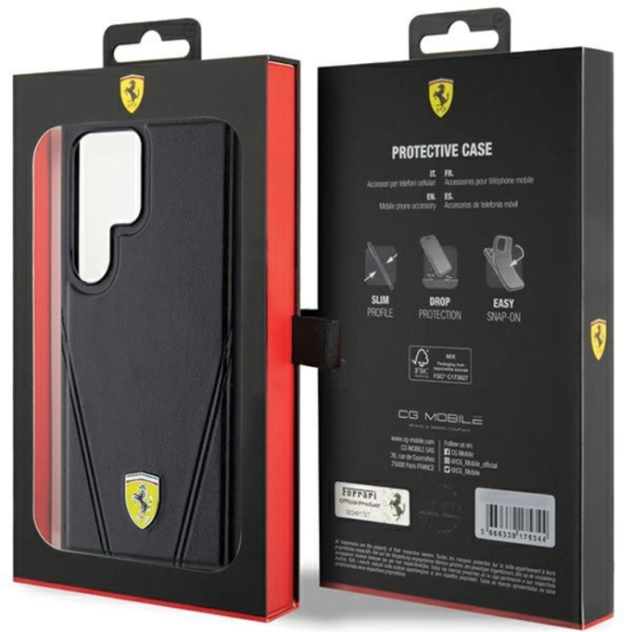 Ferrari - Ferrari Galaxy S24 Ultra Mobilskal Magsafe Hot Stamp V Lines