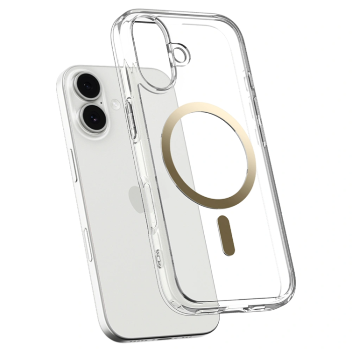 Spigen - Spigen iPhone 17 Mobilskal Magsafe Ultra Hybrid - Clear/Guld