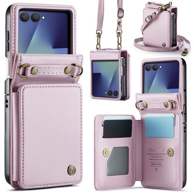 CASEME Galaxy Z Flip 7 Plånboksfodral RFID Blocking C22 - Rosa | 2353 | AlltMobil
