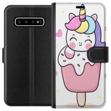 iSecrets - Pl&aring;nboksfodral till Samsung Galaxy S10+ med Glad enh&ouml;rning