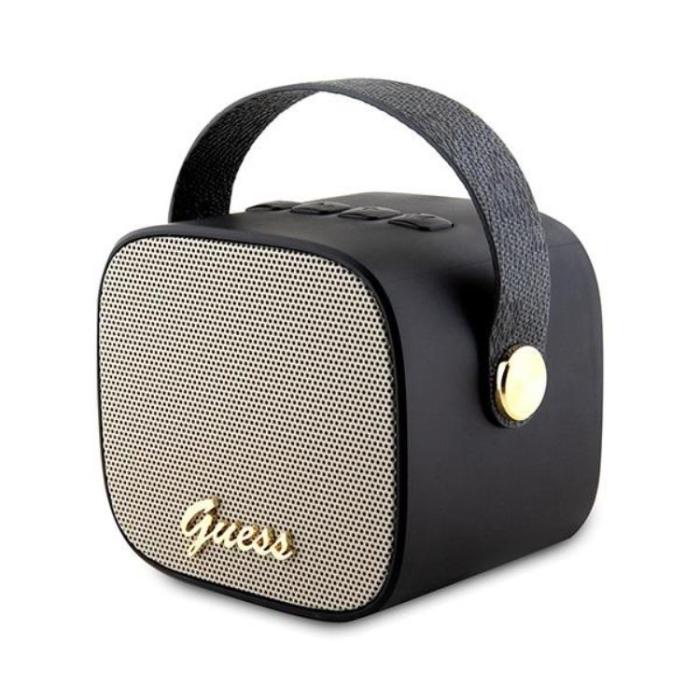 Guess - Guess Bluetooth Högtalare Mini Läder Script Logo - Svart