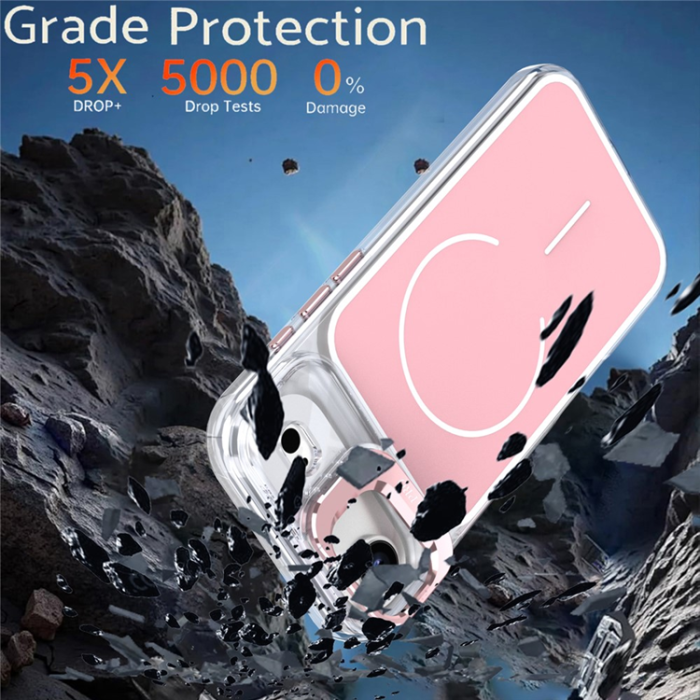 A-One Brand - iPhone Air Mobilskal MagSafe Lens Kickstand TPU + PC - Rosa