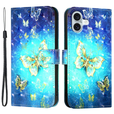 A-One Brand - iPhone 16 Plus Plånboksfodral Printing Pattern Med Rem