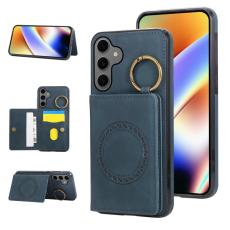 OEM - Mobilfodral f&ouml;r Samsung Galaxy S26 Konstl&auml;der + TPU Kickstand - Gr&ouml;n