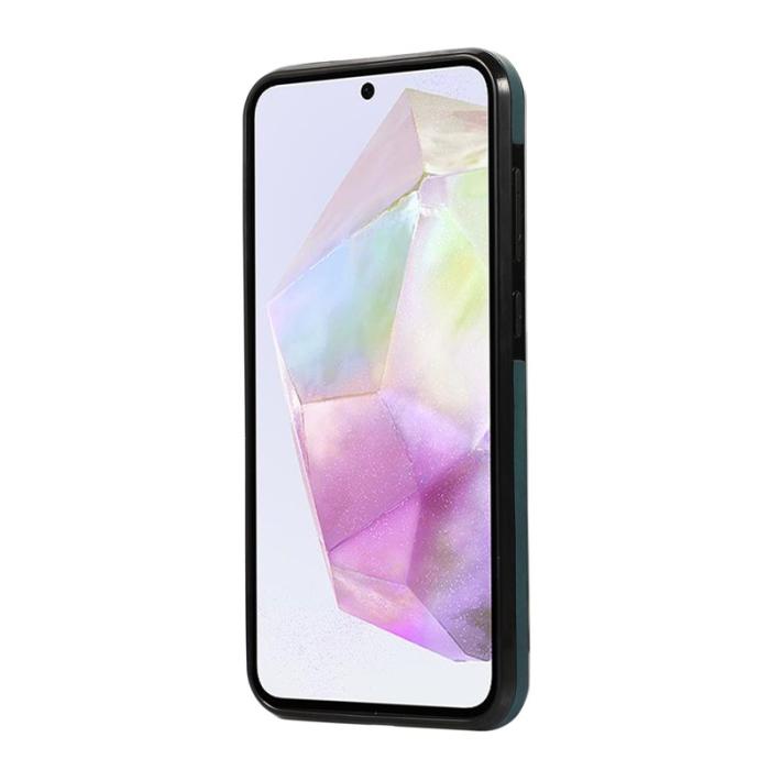 OEM - Mobilfodral för Samsung Galaxy S26 Konstläder + TPU Kickstand - Grön