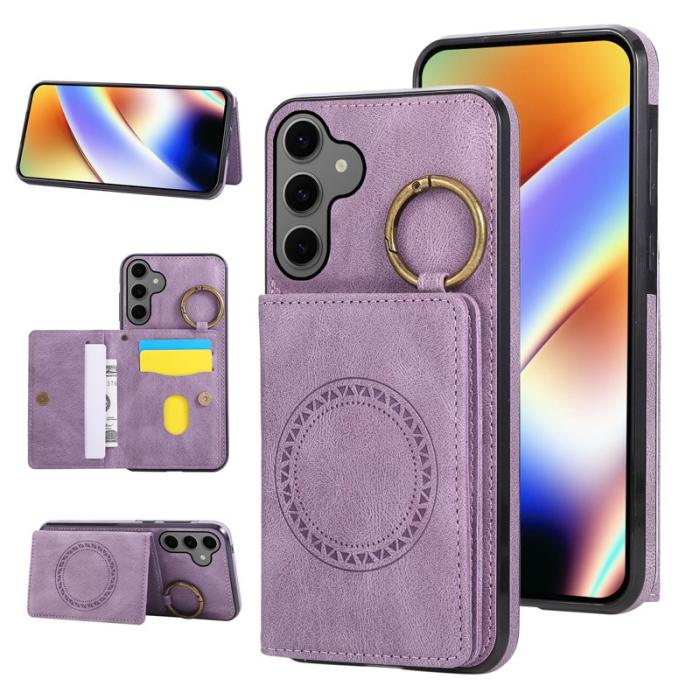 OEM - Mobilfodral för Samsung Galaxy S26 Konstläder + TPU - Lila