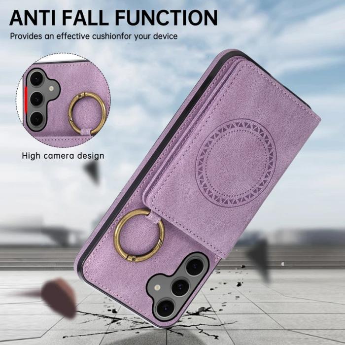 OEM - Mobilfodral för Samsung Galaxy S26 Konstläder + TPU - Lila