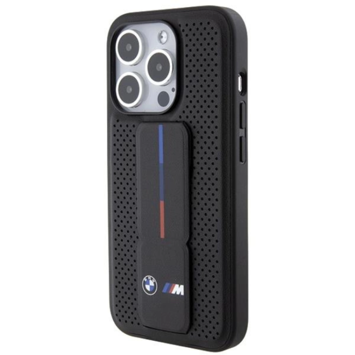 BMW - BMW iPhone 15 Pro Max Mobilskal Grip Stand Smooth & Perforated