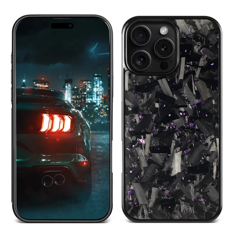 iPhone 16 Pro Mobilskal MagSafe Aramid Fiber Large Texture - Lila | 2353 | AlltMobil