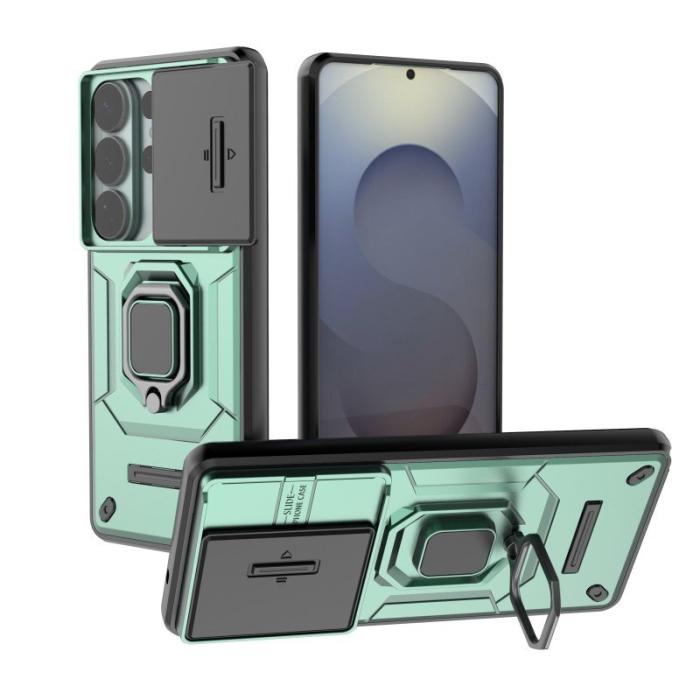 WANLONFENG - WANLONFENG Mobilskal för Samsung Galaxy S26 Ultra PC + TPU Kickstand - Grön