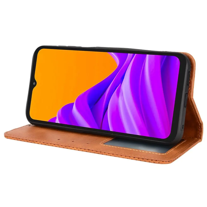 Taltech - Galaxy Xcover 6 Pro Plånboksfodral Skyddande - Brun