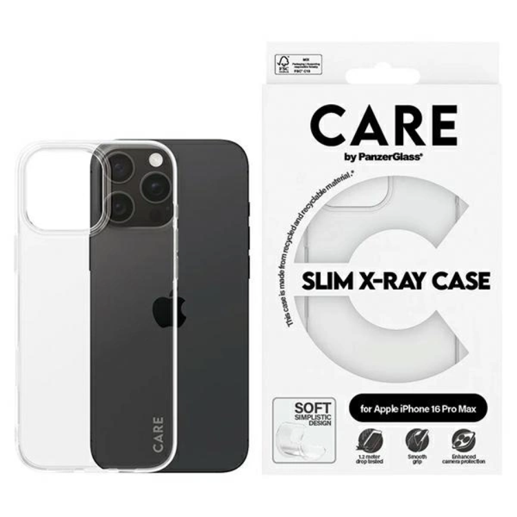 CARE By PanzerGlass iPhone 16 Pro Max Mobilskal X-Ray Soft - Transparent | 2353 | AlltMobil